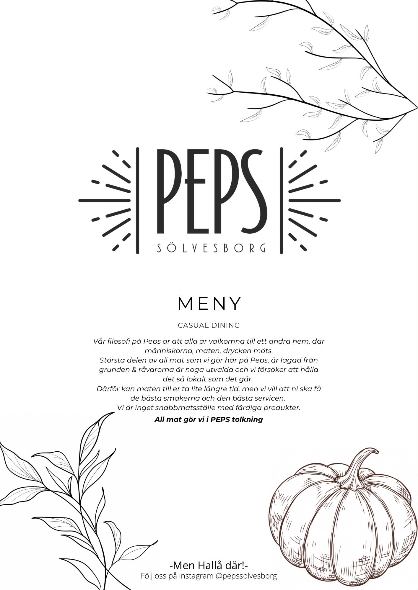 PEPS meny 2025